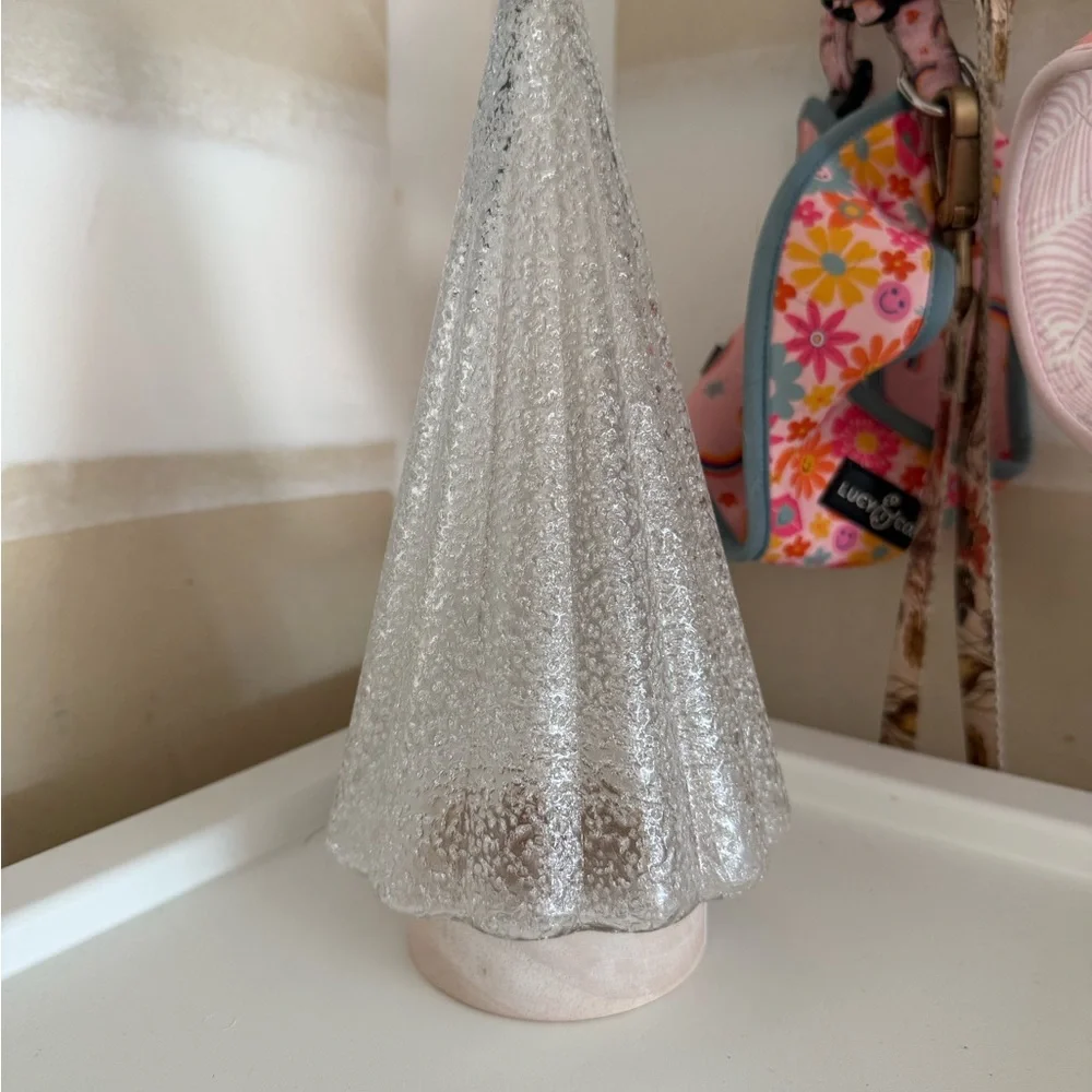 Target Silver Textured Glass Tree